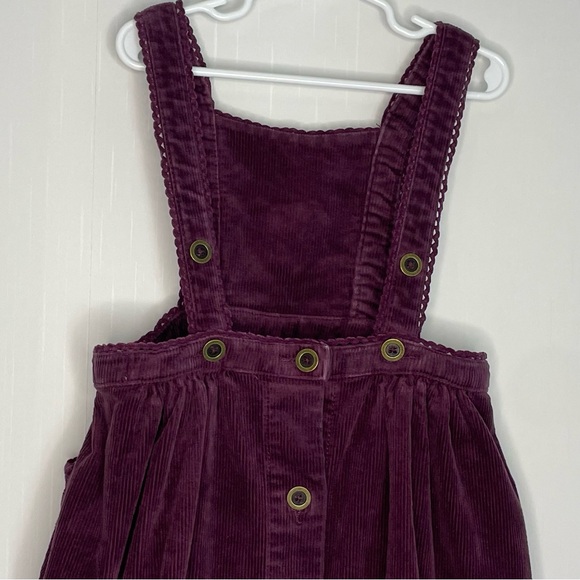 Jamie Kay Girls Corduroy Dress Pinafore Jumper Embroidered Purple Plum 5Y - Picture 7 of 12